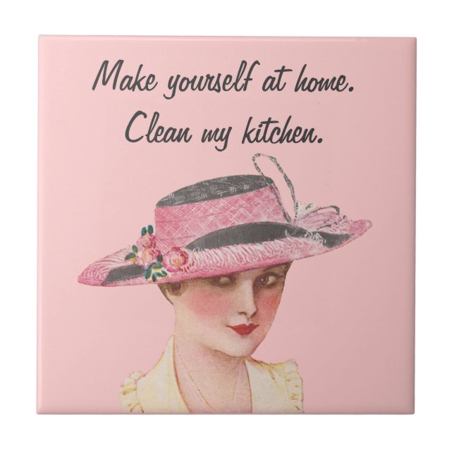 Clean My Kitchen Ceramic Tile (Front)