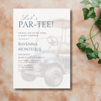 Clean Neutral Golf Cart Lets Par-Tee Baby Shower