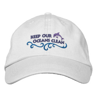Clean Oceans Embroidered Hat