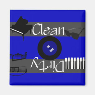 Clean or Dirty Blues Music Dishwasher Magnet