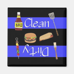 Clean or Dirty Cookout Dishwasher Magnet