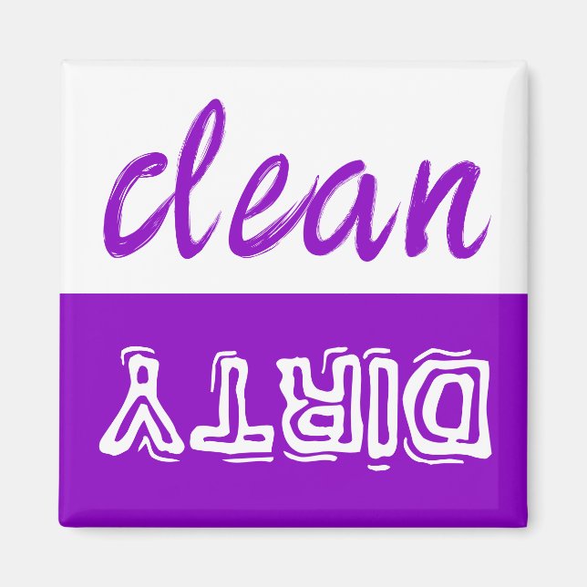 Clean or Dirty Dishwasher Magnet (Front)