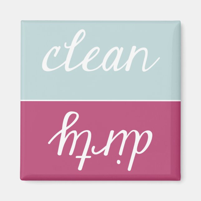 Clean or Dirty Dishwasher Magnet (Front)