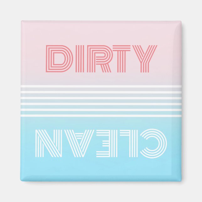 Clean or Dirty Dishwasher Magnet (Front)