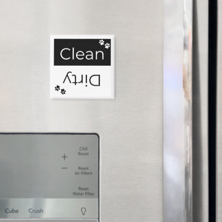 Clean or Dirty Dishwasher Magnet: Pawprints Magnet