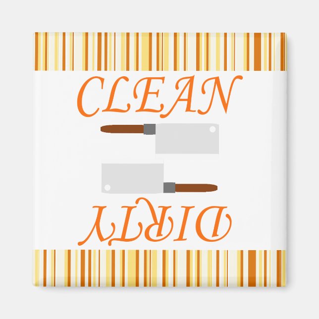 Clean or Dirty Kitchen Dishwasher Magnet (Front)