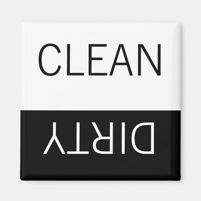 Clean or Dirty Magnets DIshwasher Label (Front)