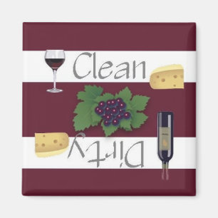 Clean or Dirty Wine Dishwasher Magnet