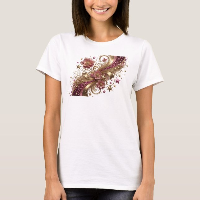 Clean Orange ABSTRACT ART Design T-Shirt (Front)