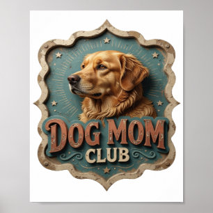 Clean Orange DOG MOM CLUB Poster