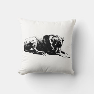 Clean Outline Dog Pillow