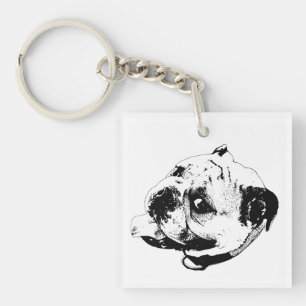 Clean Outline Token Key Ring