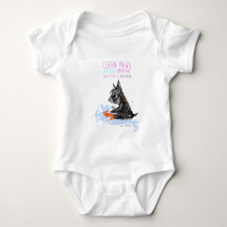 Clean Paws Scottie Dog Baby Bodysuit