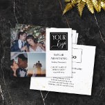 Clean Photo Collage Logo Professional Photographer Flyer<br><div class="desc">Double sided flyer for a professional photographer,  where you can showcase three of your photos along with your logo. Add your name and speciality or title or service on the cover. The back features faux gold spatter,  another logo,  and your contact information in black.</div>