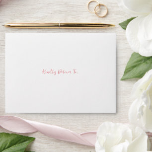 Clean Pink Elegant Wedding Envelope