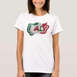 Clean Pink ITALY Artistic Motif T-Shirt
