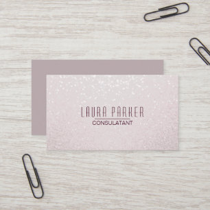 Clean Plain Confetti Pink Modern Minimalist Business Card