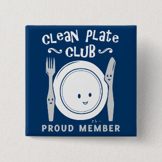 Clean Plate Club 15 Cm Square Badge