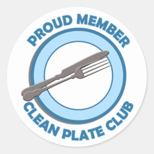 Clean Plate Club Proud Member Classic Round Sticker