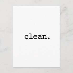 clean. postcard