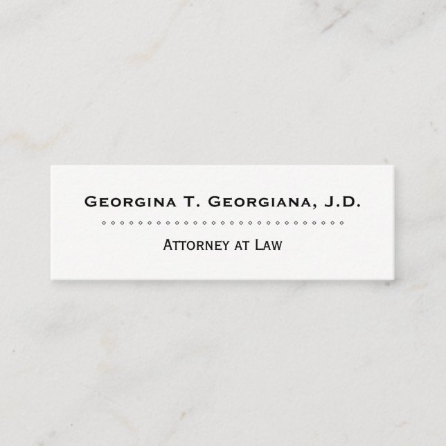 Clean & Professional Attorney Business Card (Front)