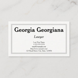 Clean & Professional, With Triple-Line Border Business Card
