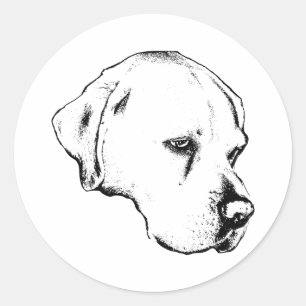 Clean profile mark classic round sticker