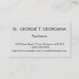Clean Psychiatrist Business Card