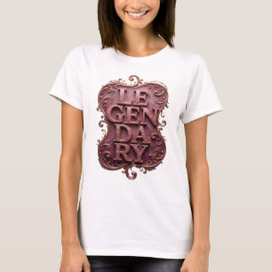 Clean Purple LEGENDARY Graphic Design T-Shirt
