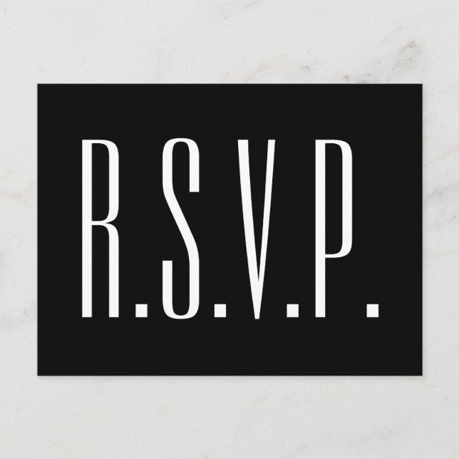 Clean RSVP Postcard (Front)