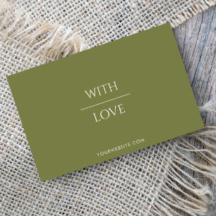 Clean Sage Green Thank You Loyalty Discount Card