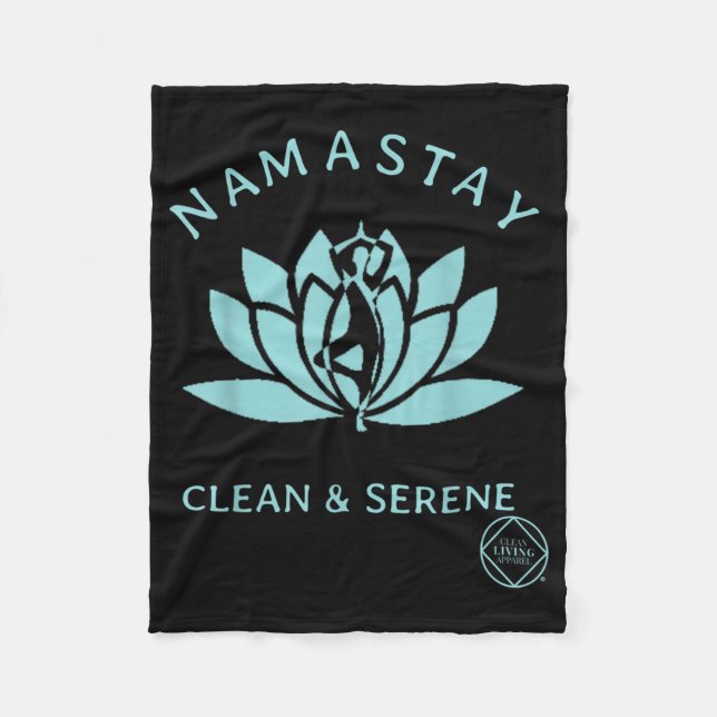 Clean & Serene Yoga Narcotics Anonymous Fleece Blanket (Front)