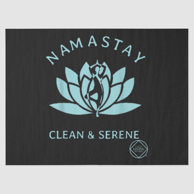 Clean & Serene Yoga Narcotics Anonymous Tissue Paper (Front)