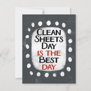 Clean Sheets Day Greeting Card
