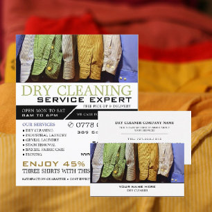 Clean Shirts, Dry Cleaners, Cleaning Advertising Flyer
