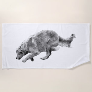 Clean Silhouette, Winter Runner Beach Towel