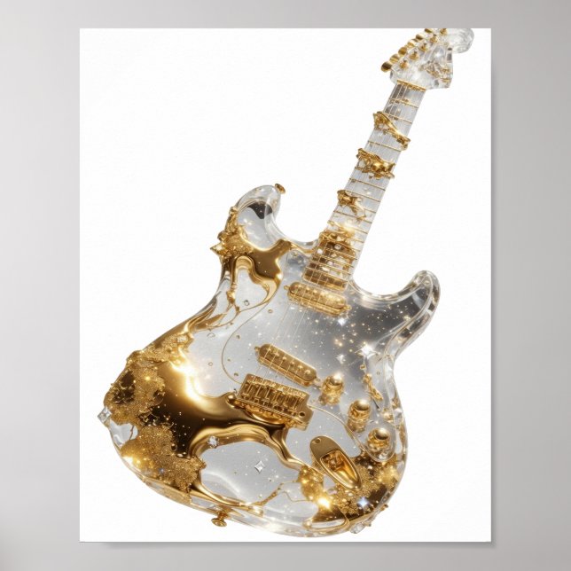 Clean Silver ABSTRACT ART Art Print (Front)