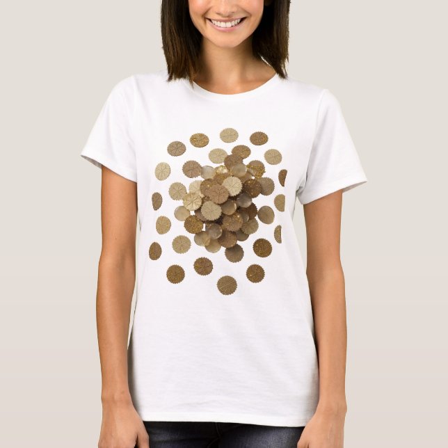 Clean Silver ABSTRACT ART Statement Design T-Shirt (Front)
