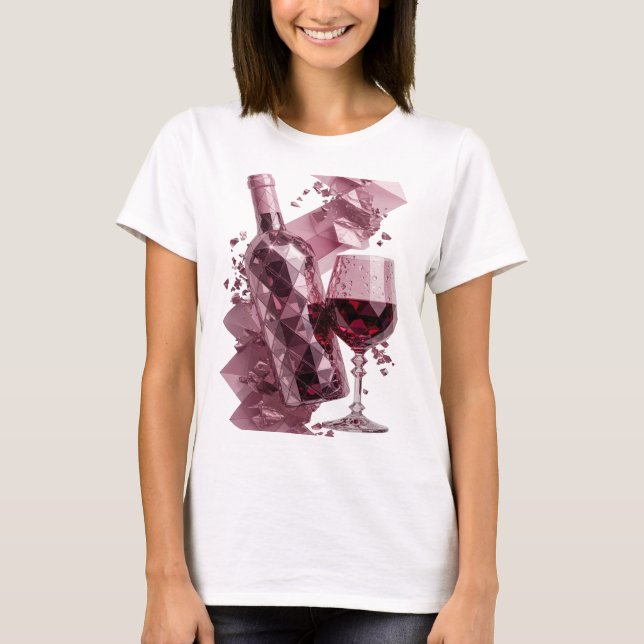 Clean Silver ABSTRACT ART Statement Design v3 T-Shirt (Front)