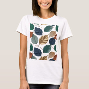 Clean Silver AUTUMN LEAVES Quote Design T-Shirt