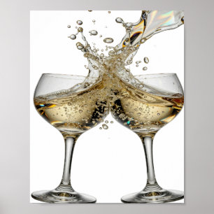 Clean Silver CHEERS TO GOOD HEALTH Poster