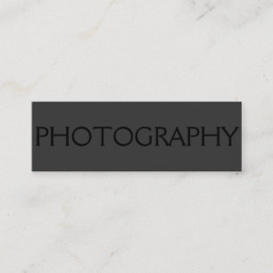 Clean Simple Black Out Photographer Business Card