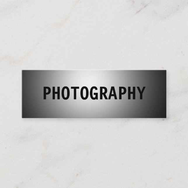 Clean Simple Black Out Photographer Business Card (Front)