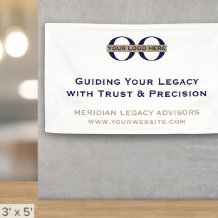 Clean Simple Marketing Banner with Logo