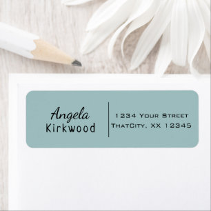Clean Simple Minimal Informal Casual Light Blue Return Address Label