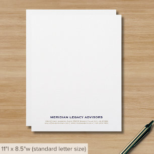 Clean Simple Minimalist Business Custom Letterhead