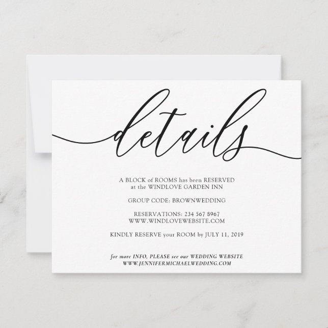 Clean Simple Modern can Add Your Own Photo Details RSVP Card (Front)