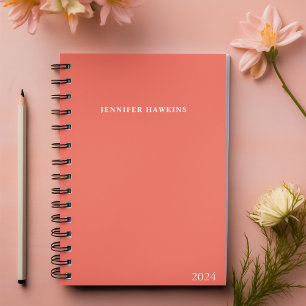 Clean Simple Pink Girly Feminine Personal Weekly  Planner