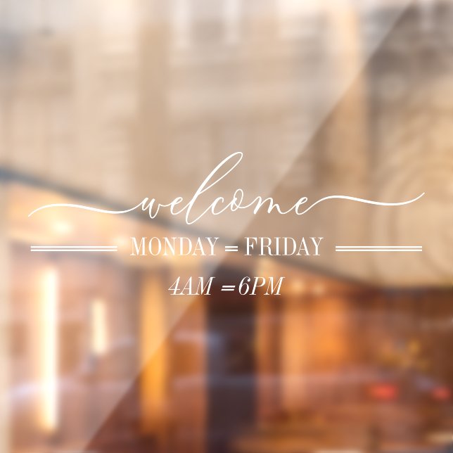 Clean Simple Welcome script day hours White (Sheet 2)