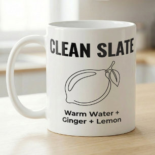 Clean Slate Warm Water Ginger Lemon Recipe Coffee Mug